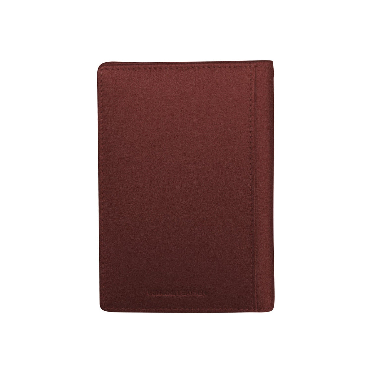 Brown leather wallet on a white background
