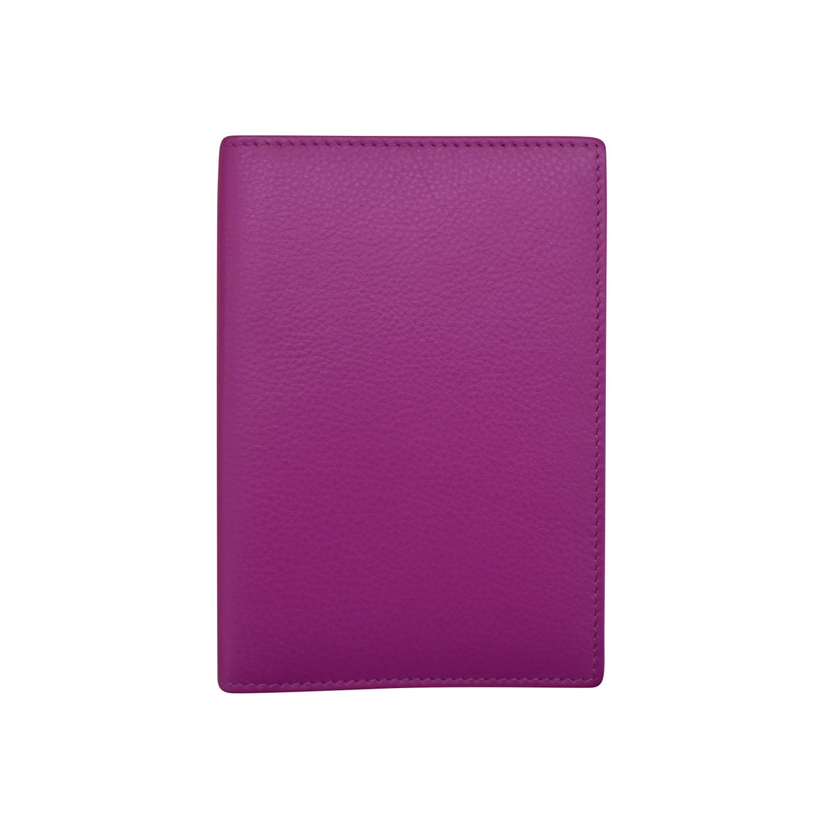 Purple leather wallet on a white background