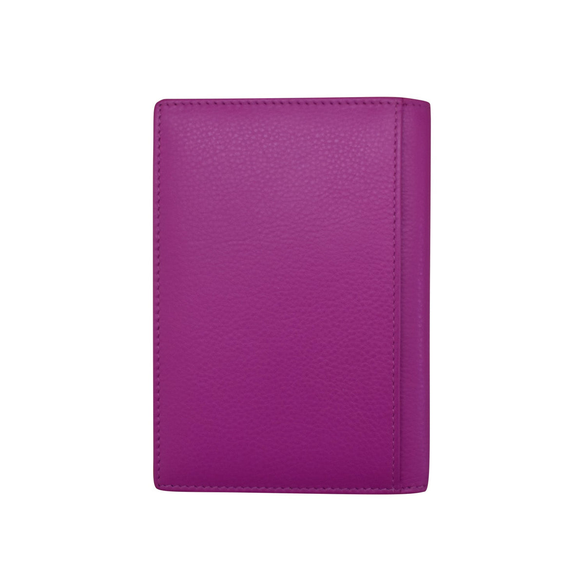 Purple leather wallet on a white background