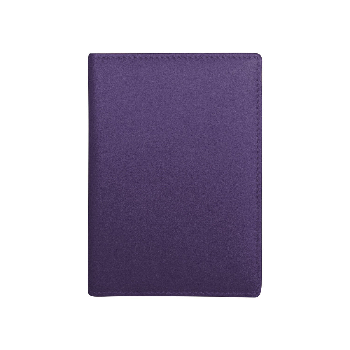 Purple leather wallet on a white background