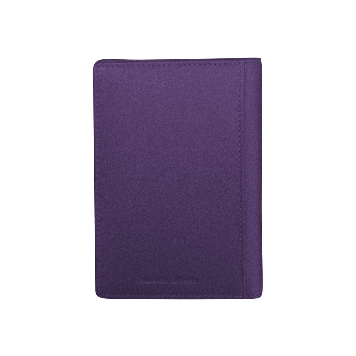 Purple leather wallet on a white background