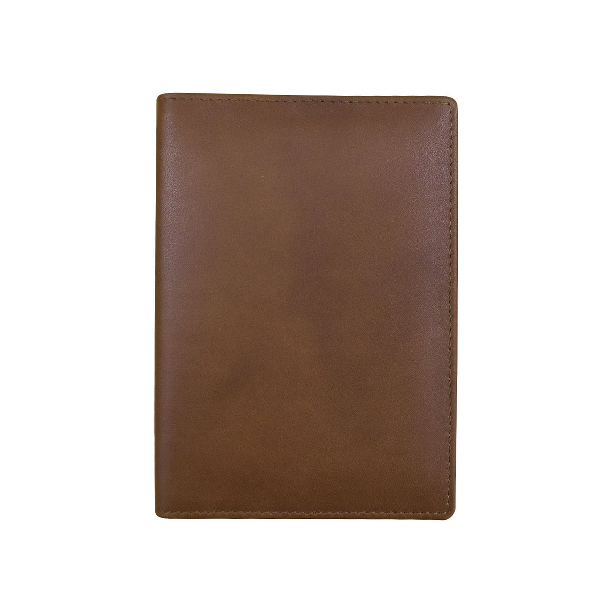 Brown leather wallet on a white background