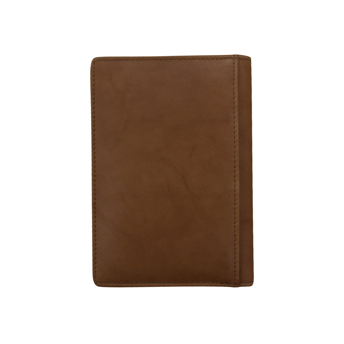 Brown leather wallet on a white background