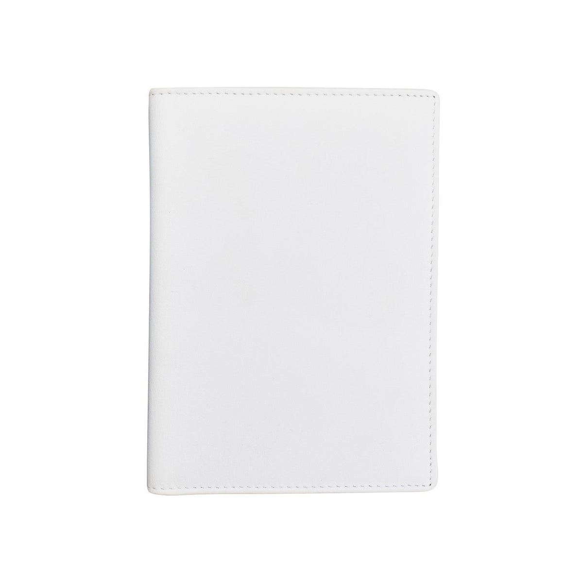 White leather wallet on a white background