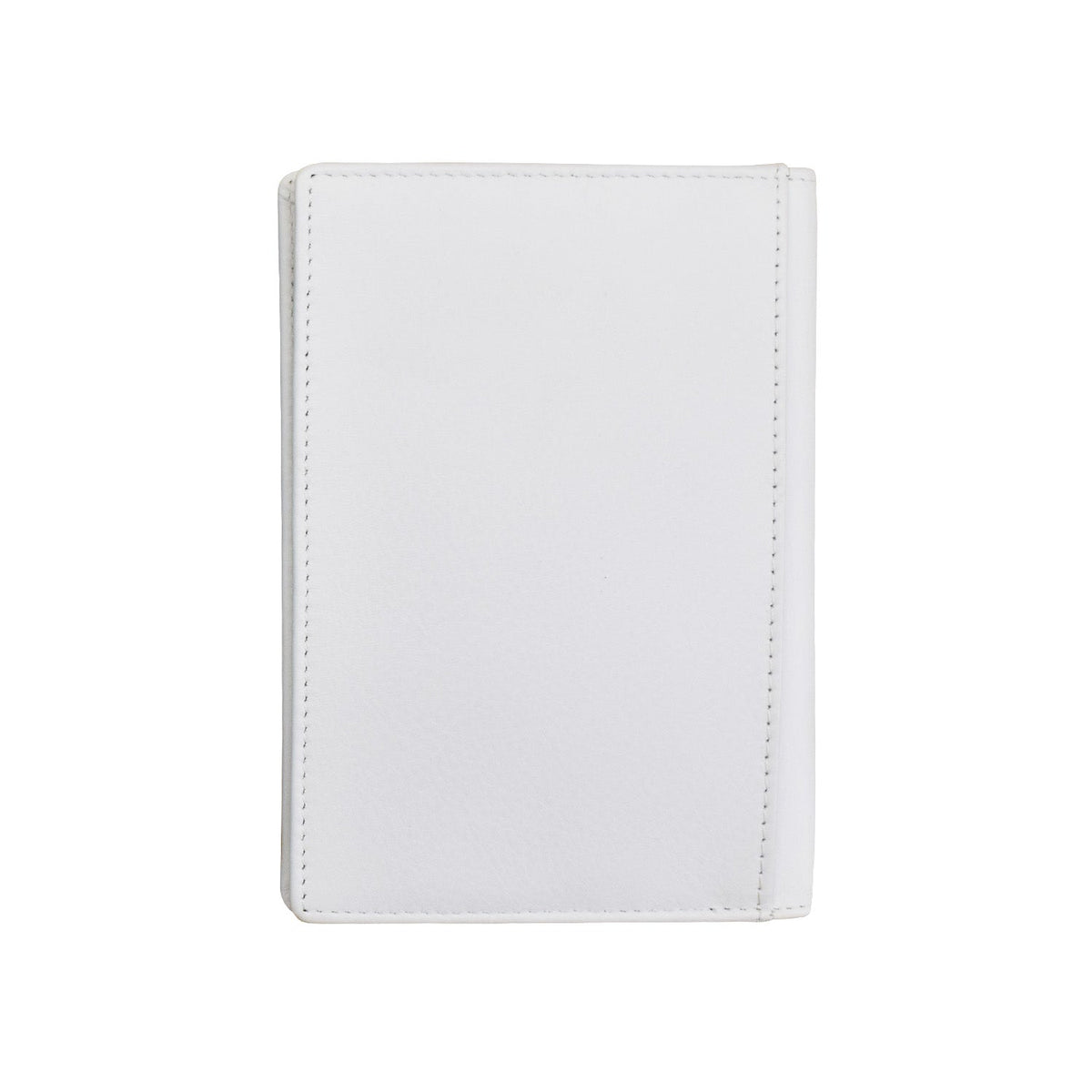 White leather wallet on a white background