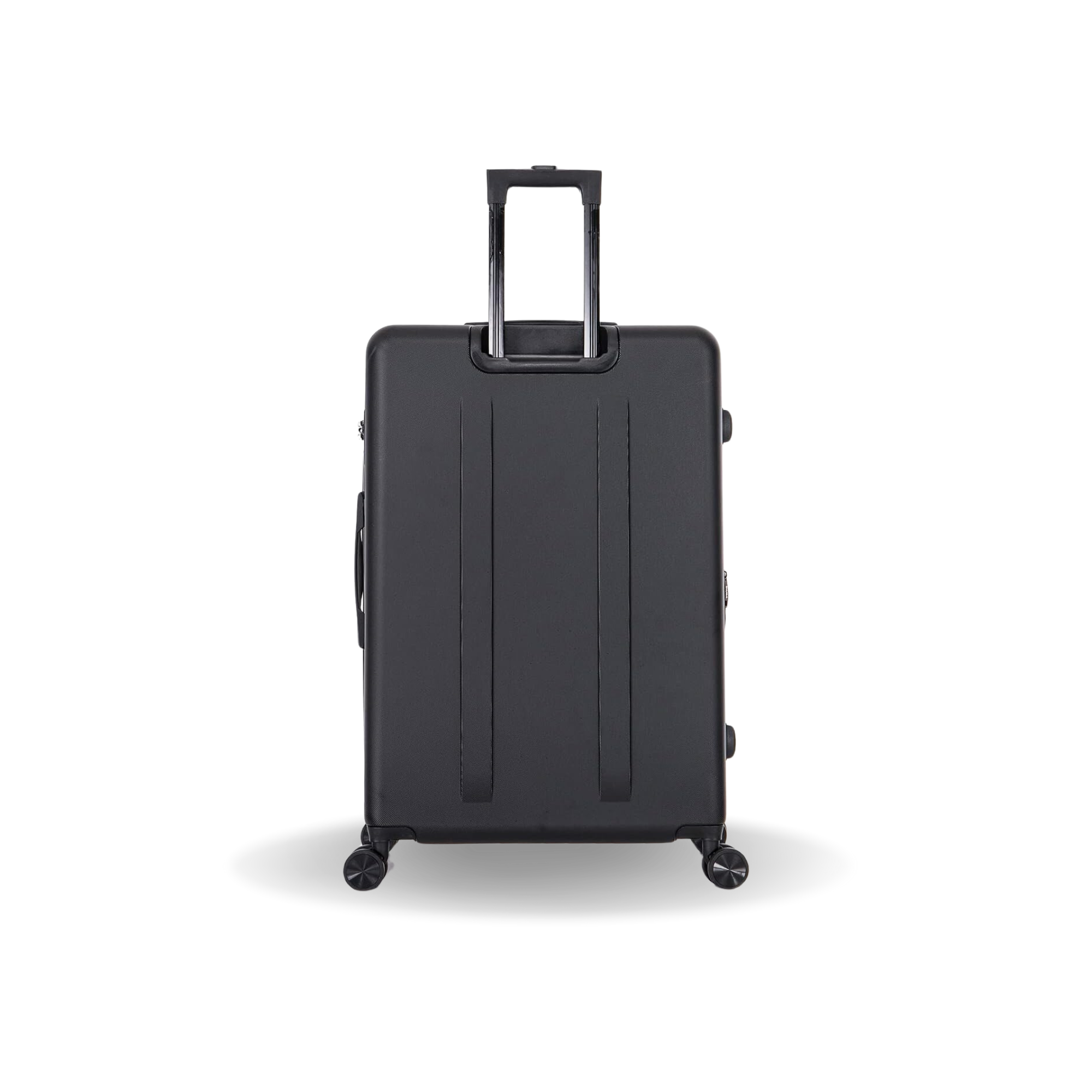 Black suitcase on a white background