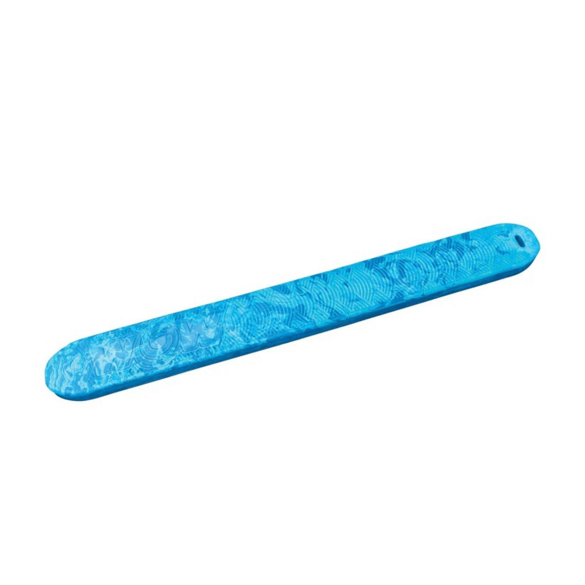Blue sanding block with a textured surface on a white background