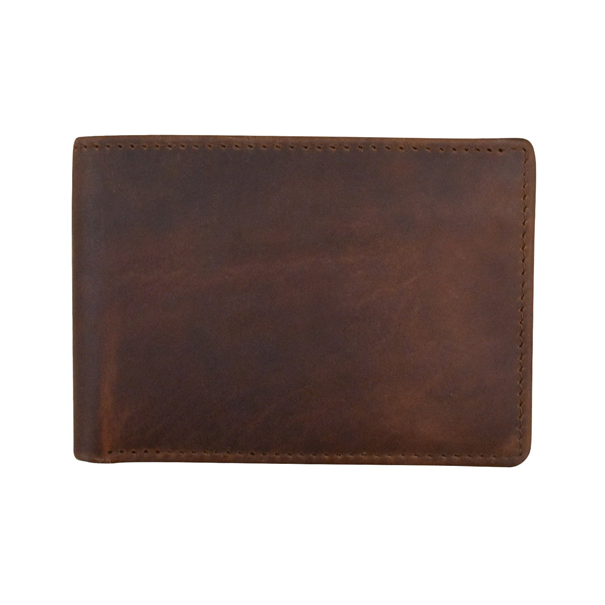 Brown leather wallet on a white background