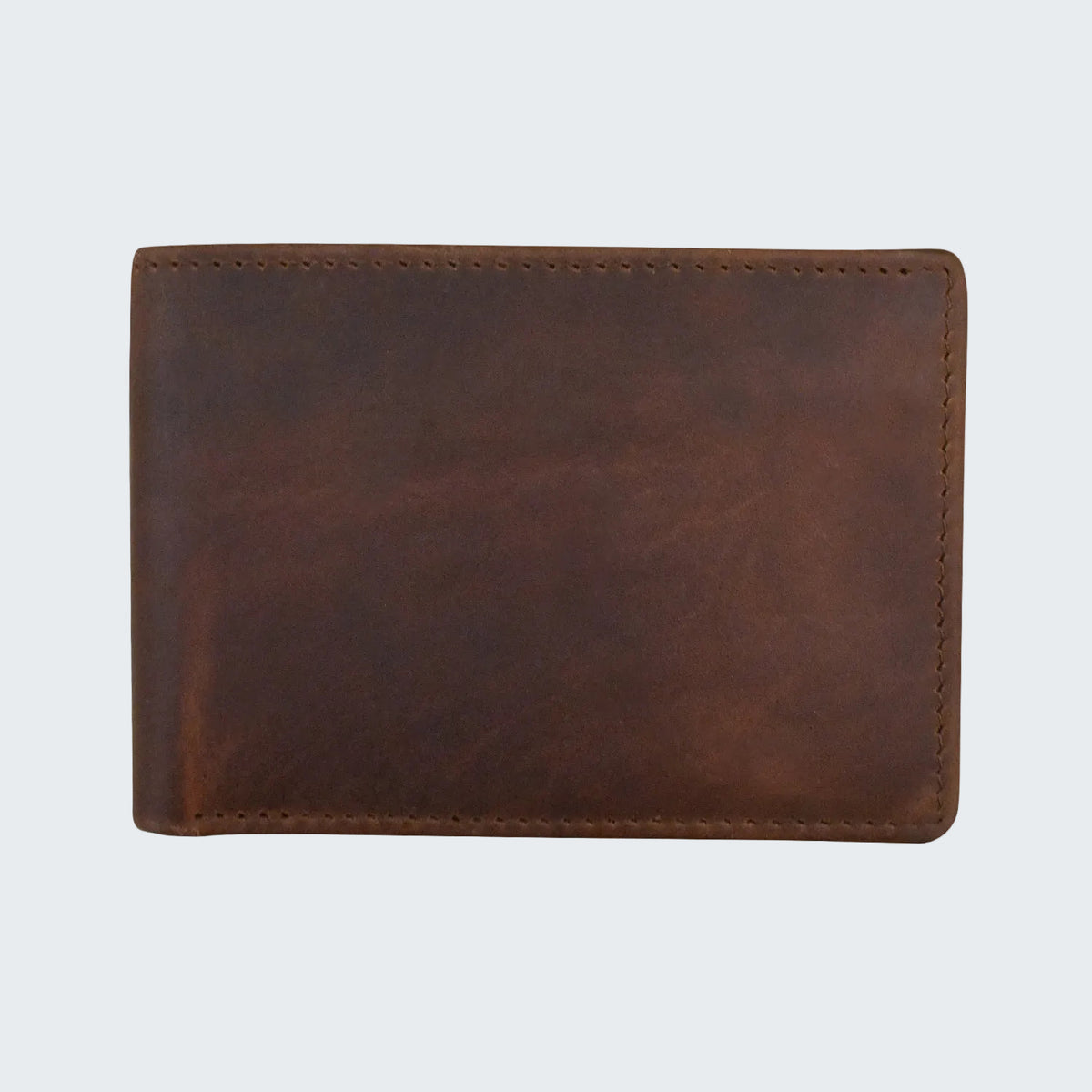 Brown leather wallet on a white background