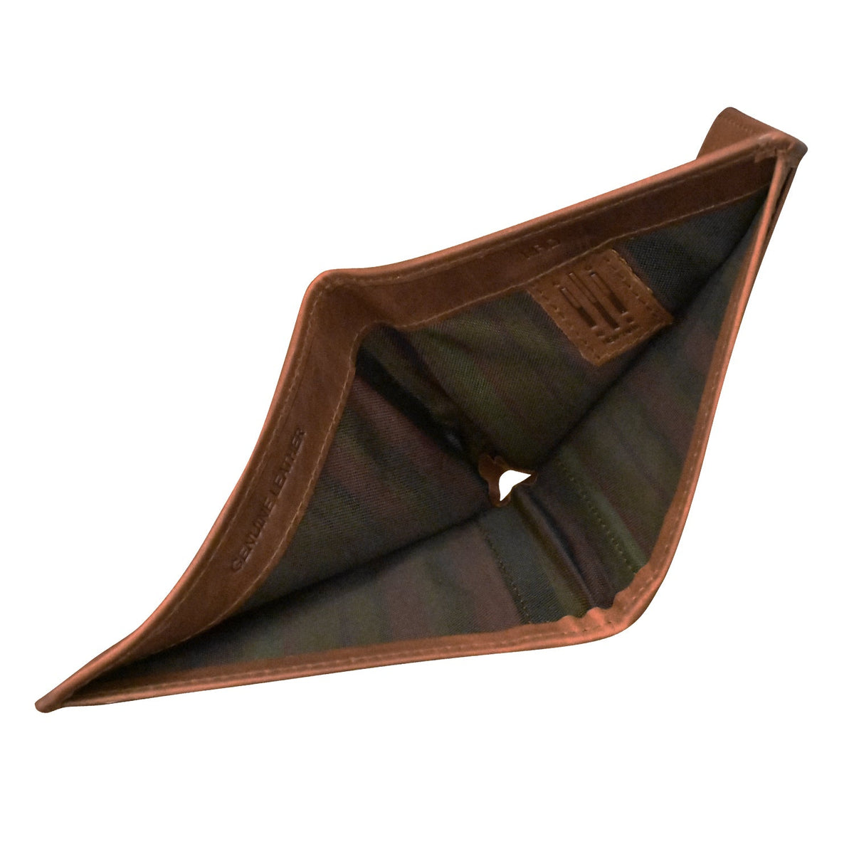 Brown leather wallet on a white background