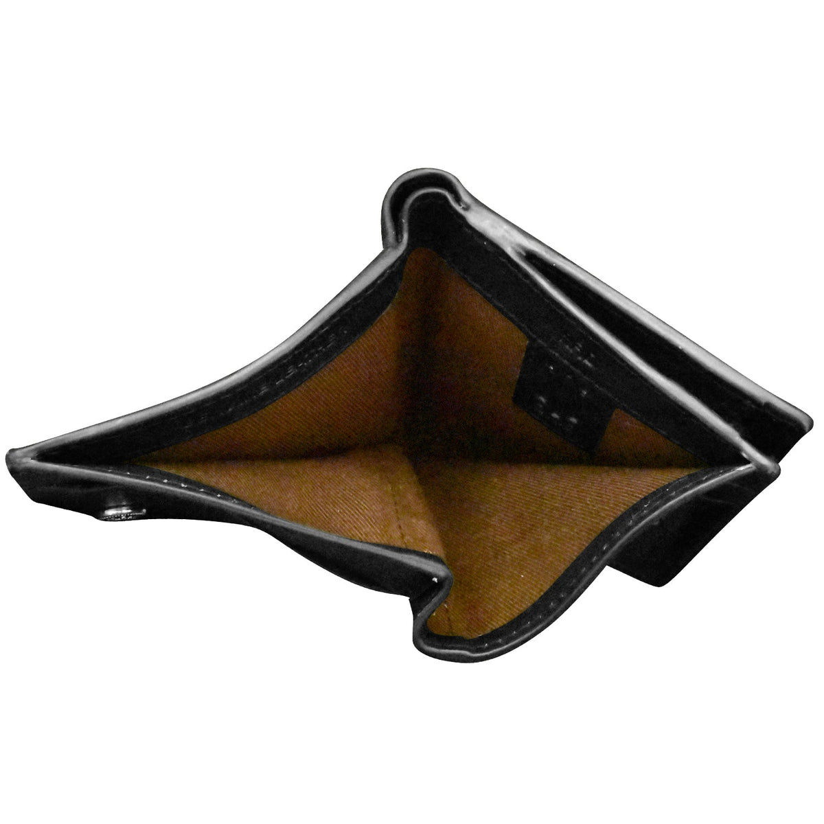 Corner bracket with brown interior on a white background