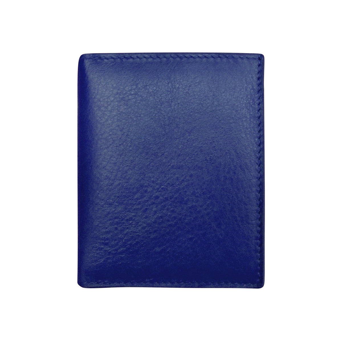 Blue leather wallet on a white background
