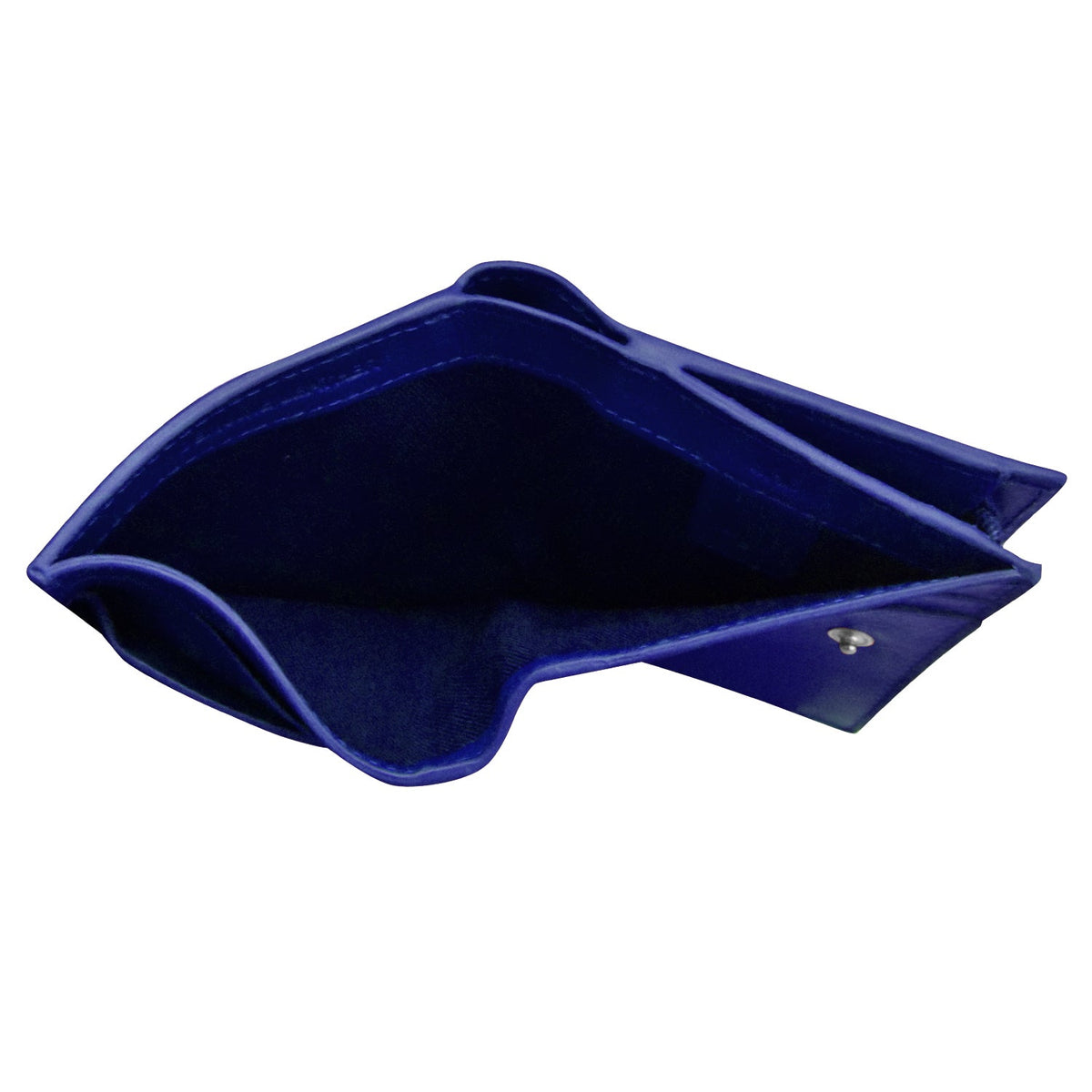 Blue plastic tray on a white background