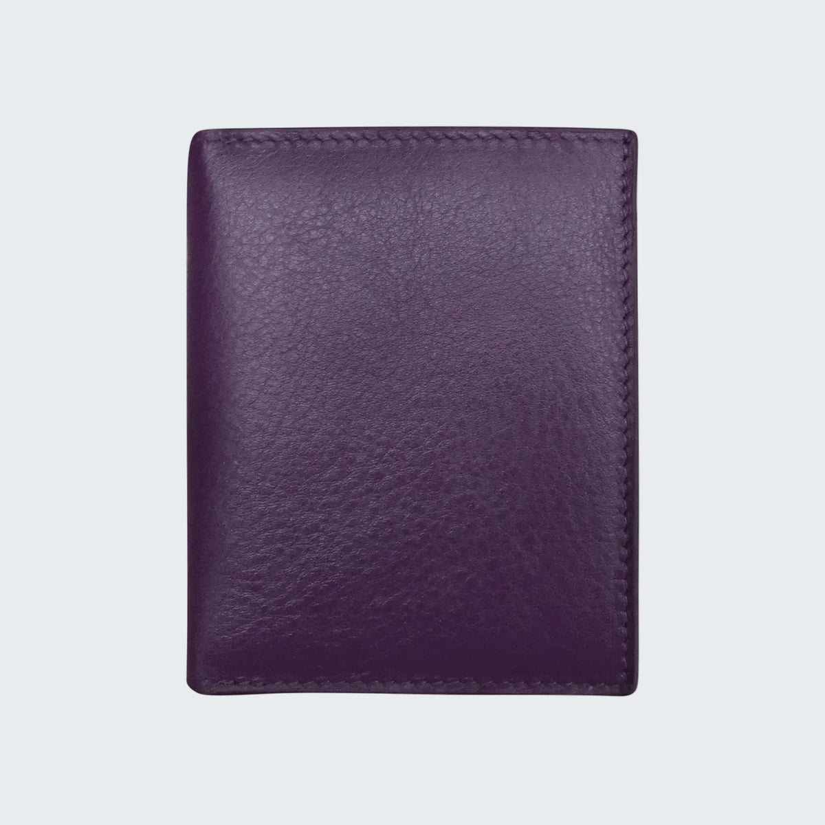 Purple leather wallet on a white background