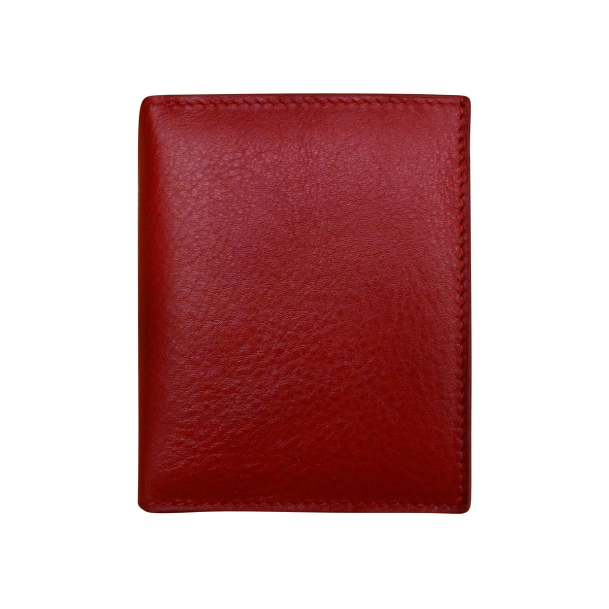 Red leather wallet on a white background