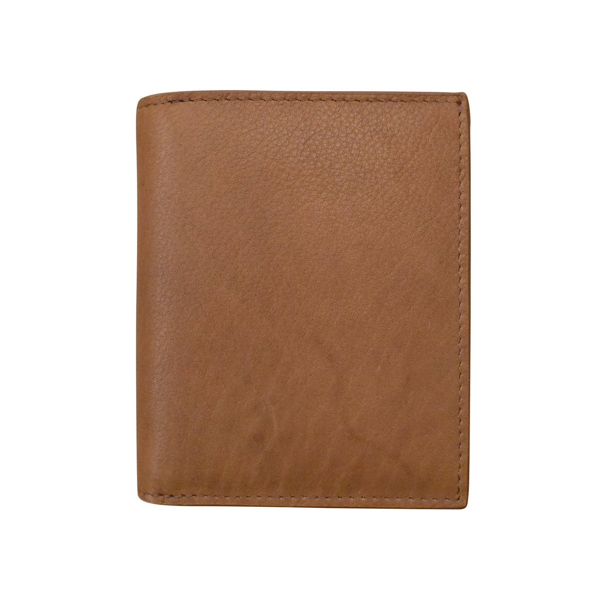 Brown leather wallet on a white background