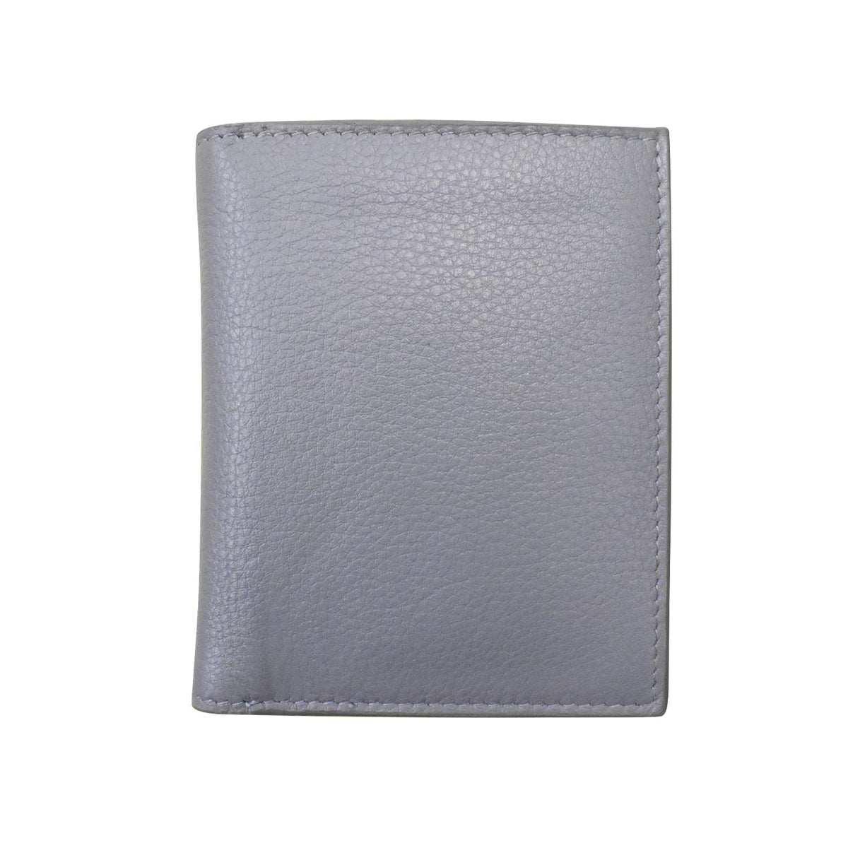 Gray leather wallet on a white background