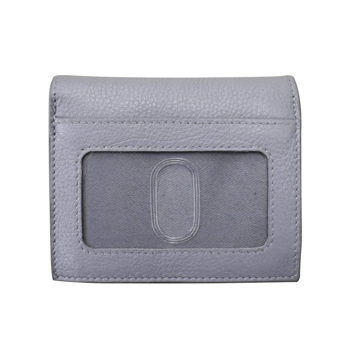 Gray leather wallet with card holder on a white background