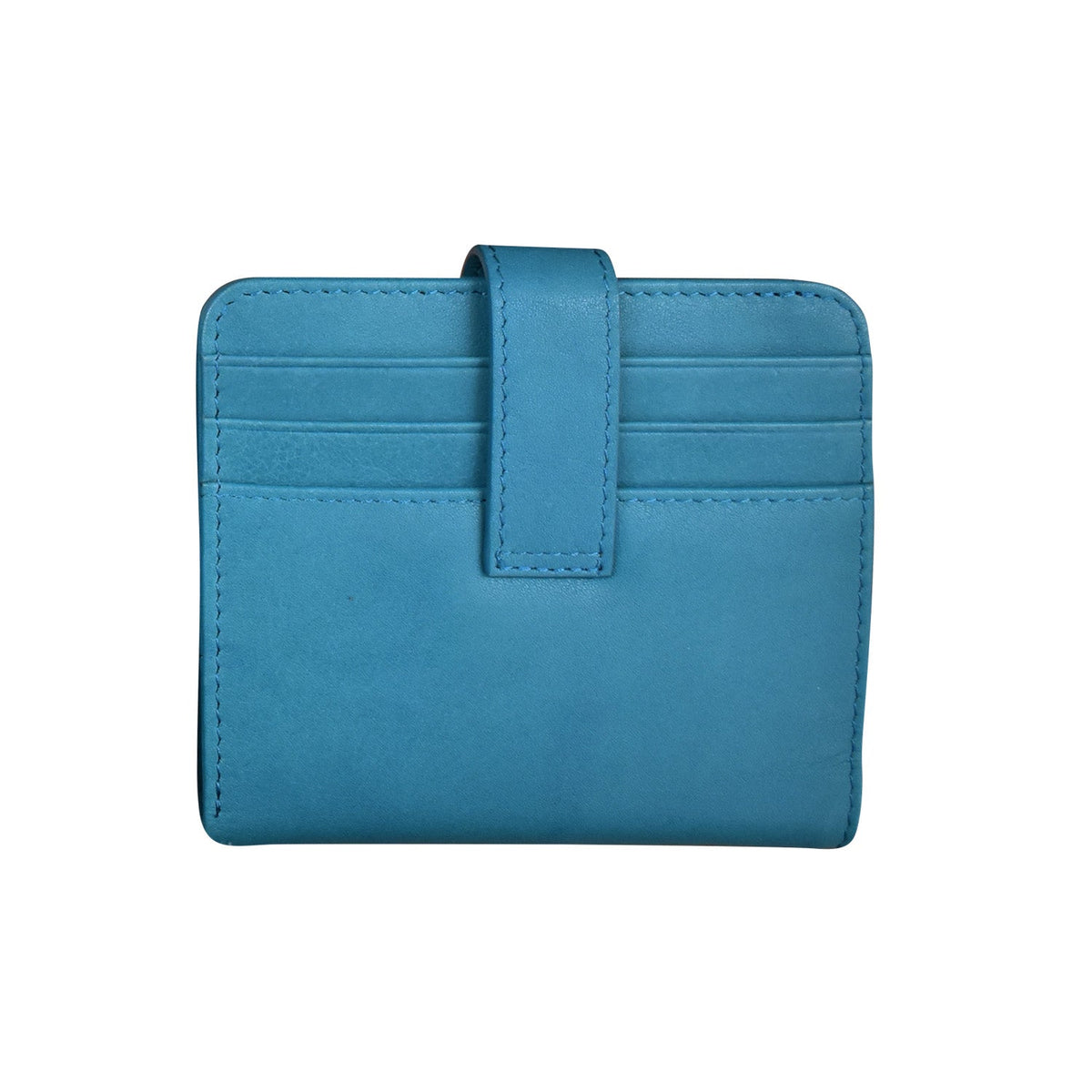 Blue wallet on a white background