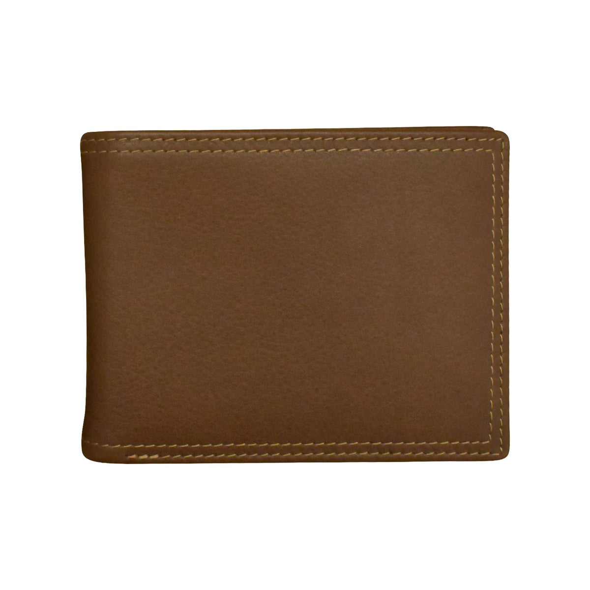 Brown leather wallet on a white background
