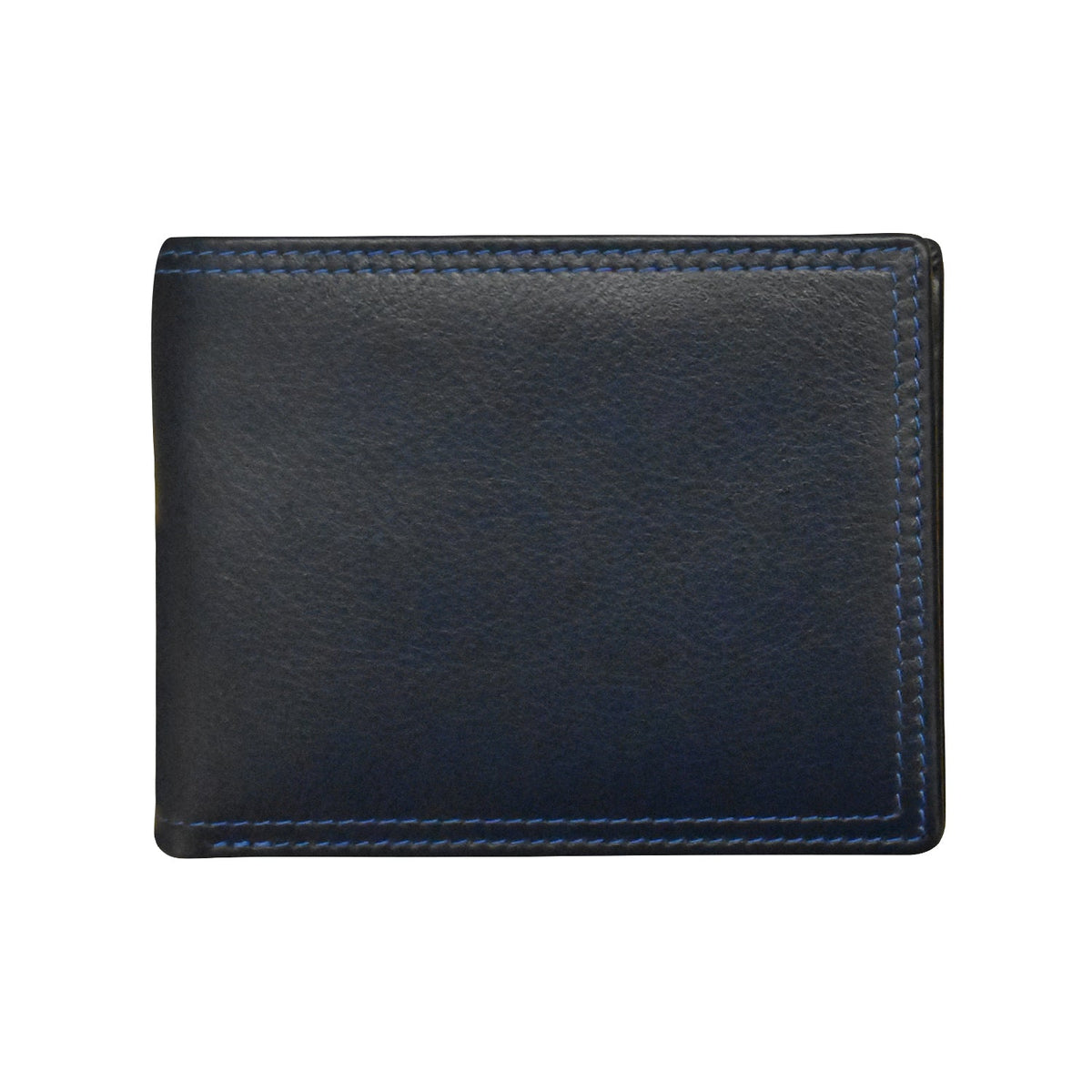 Black leather wallet on a white background
