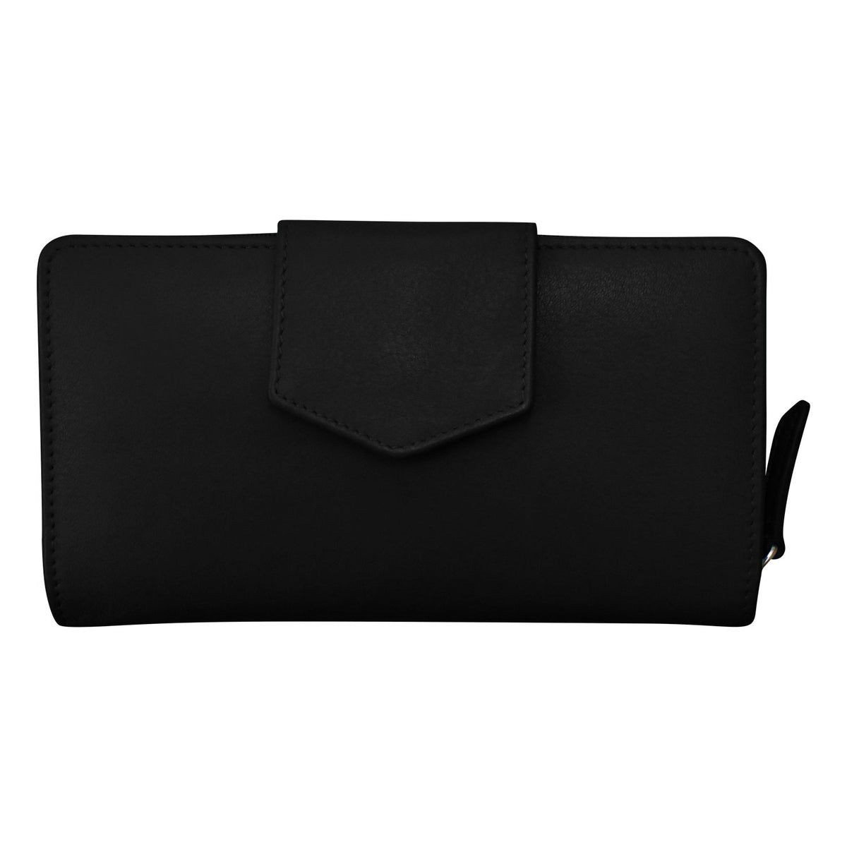 Black wallet on a white background