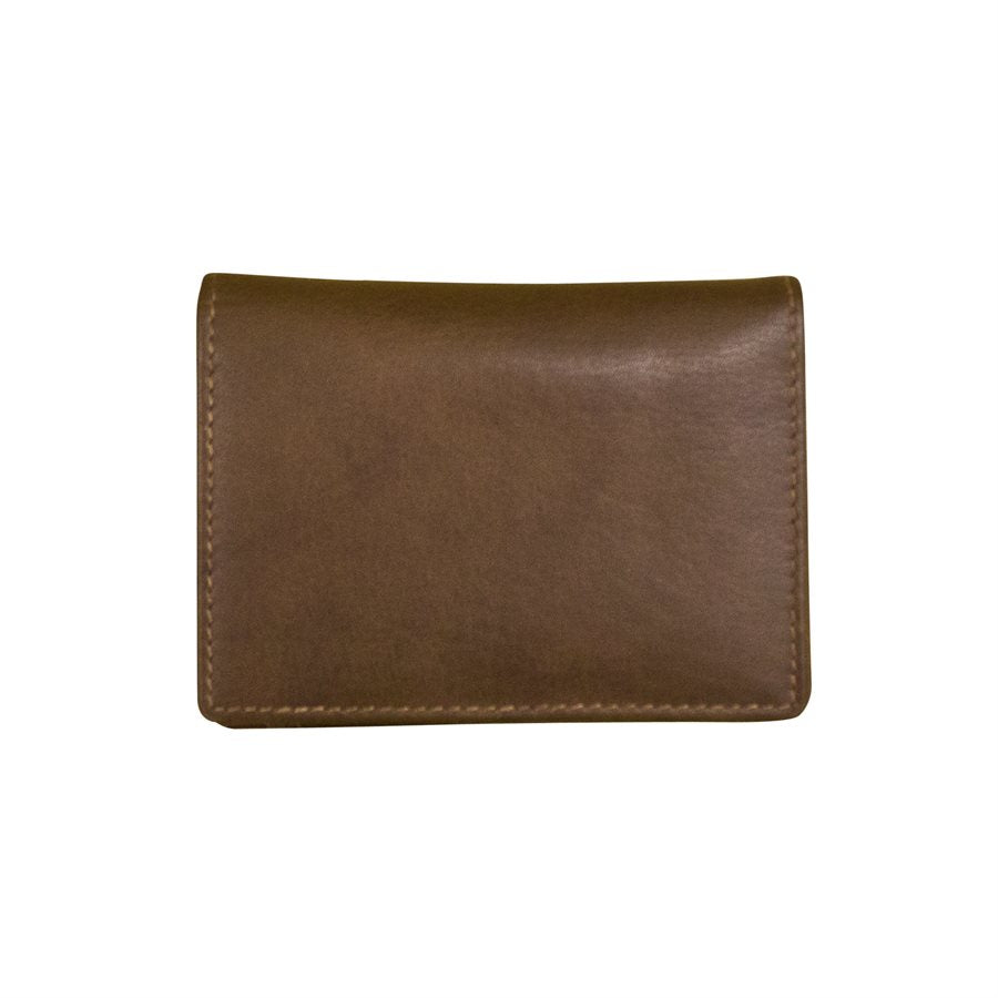 Brown leather wallet on a white background
