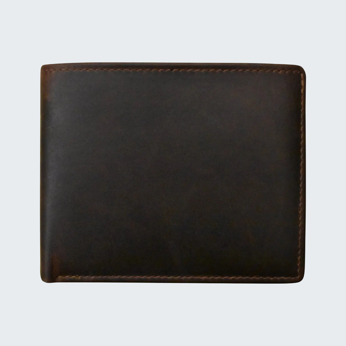 Brown leather wallet on a white background