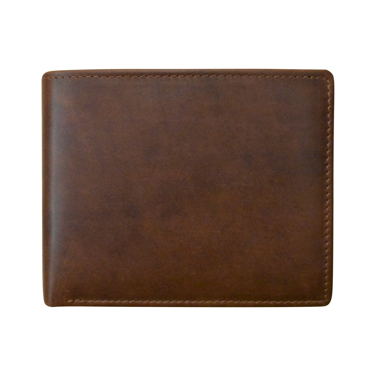Brown leather wallet on a white background