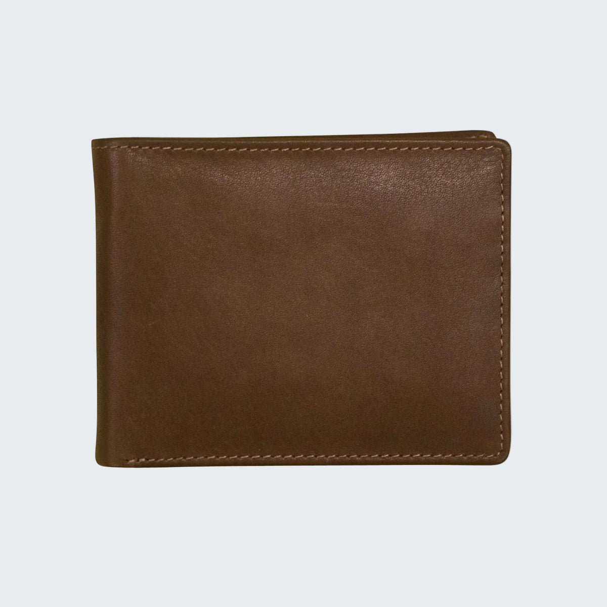 Brown leather wallet on a white background