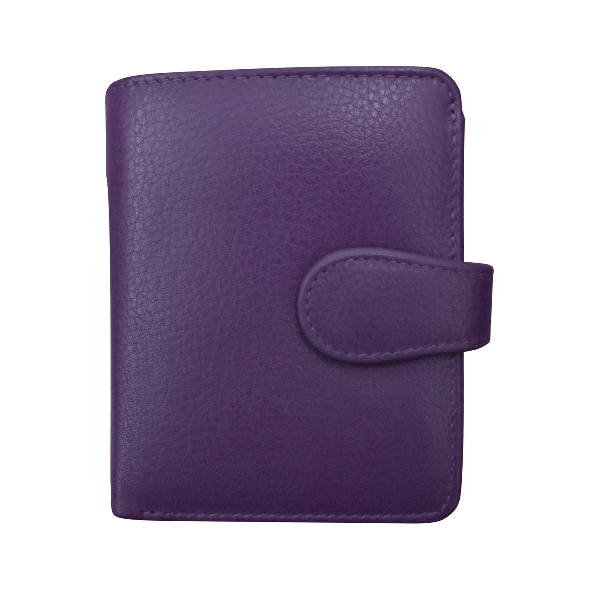 Purple leather wallet on a white background