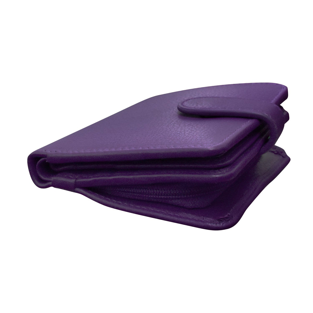 Purple wallet on a white background