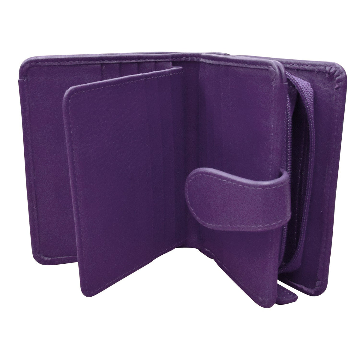 Purple wallet on a white background