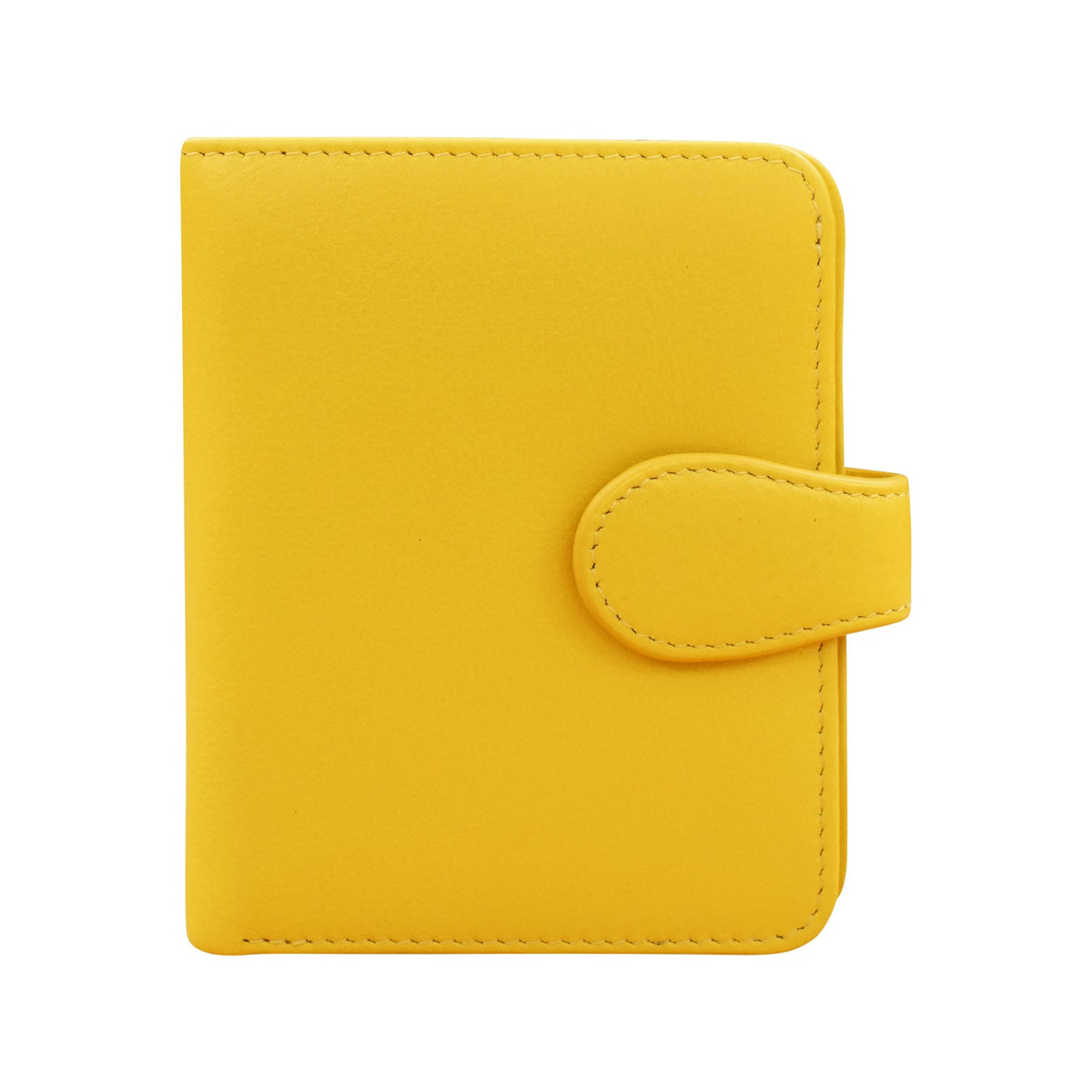 Yellow planner cover with a strap on a white background