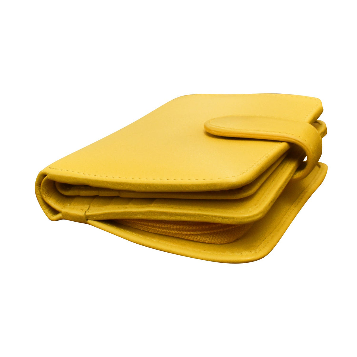 Yellow wallet on a white background