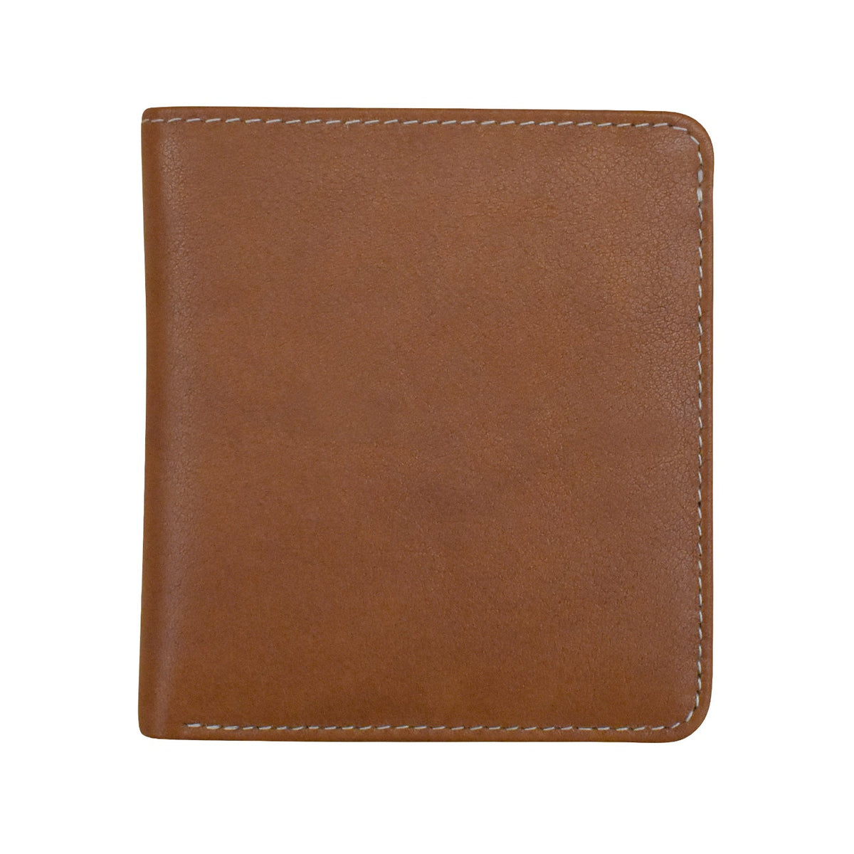 Brown leather wallet on a white background