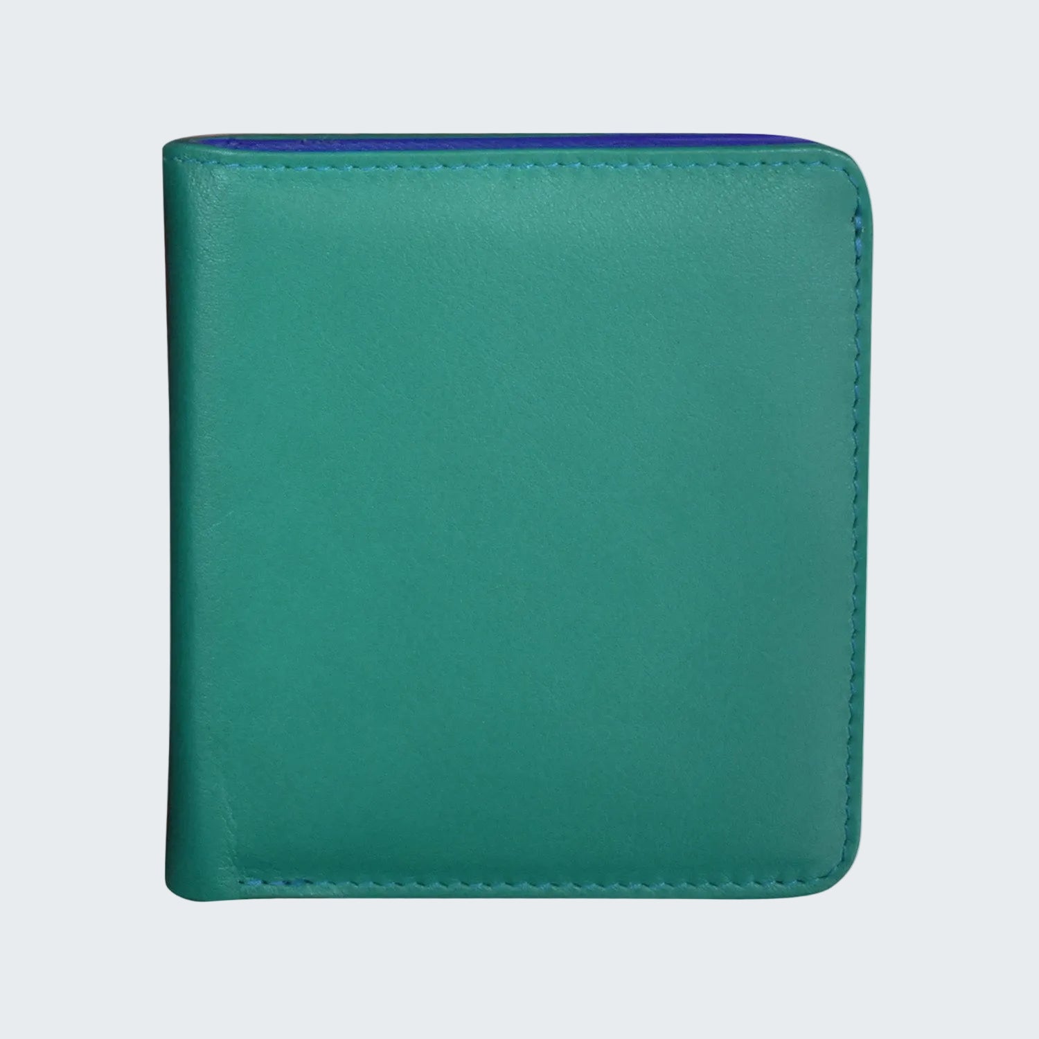 Green wallet on a white background