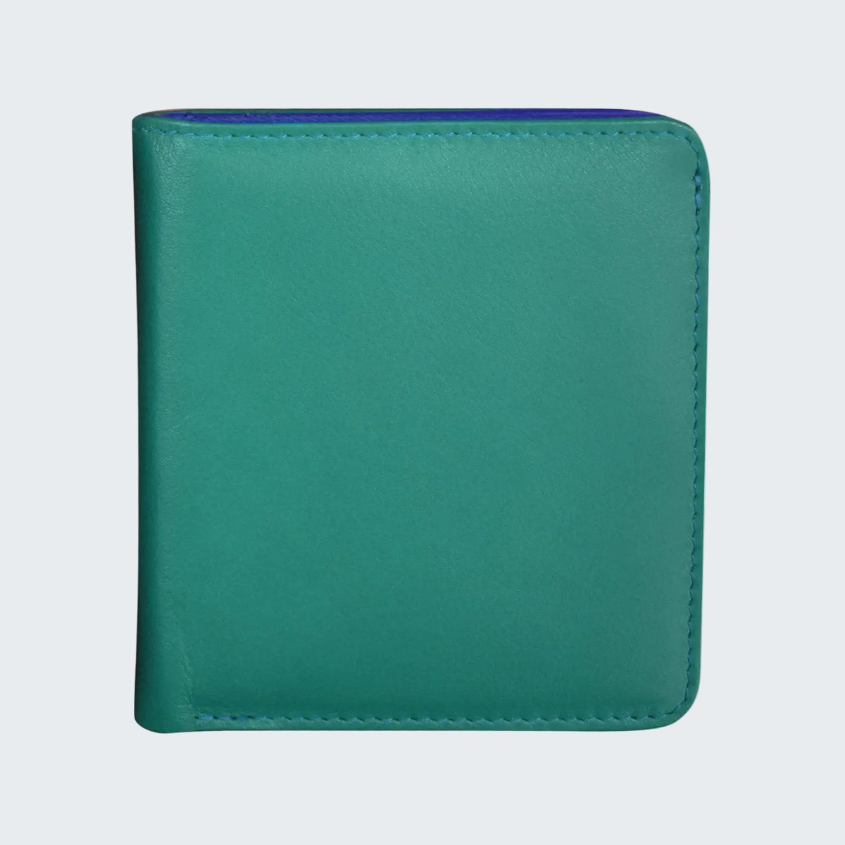 Green wallet on a white background