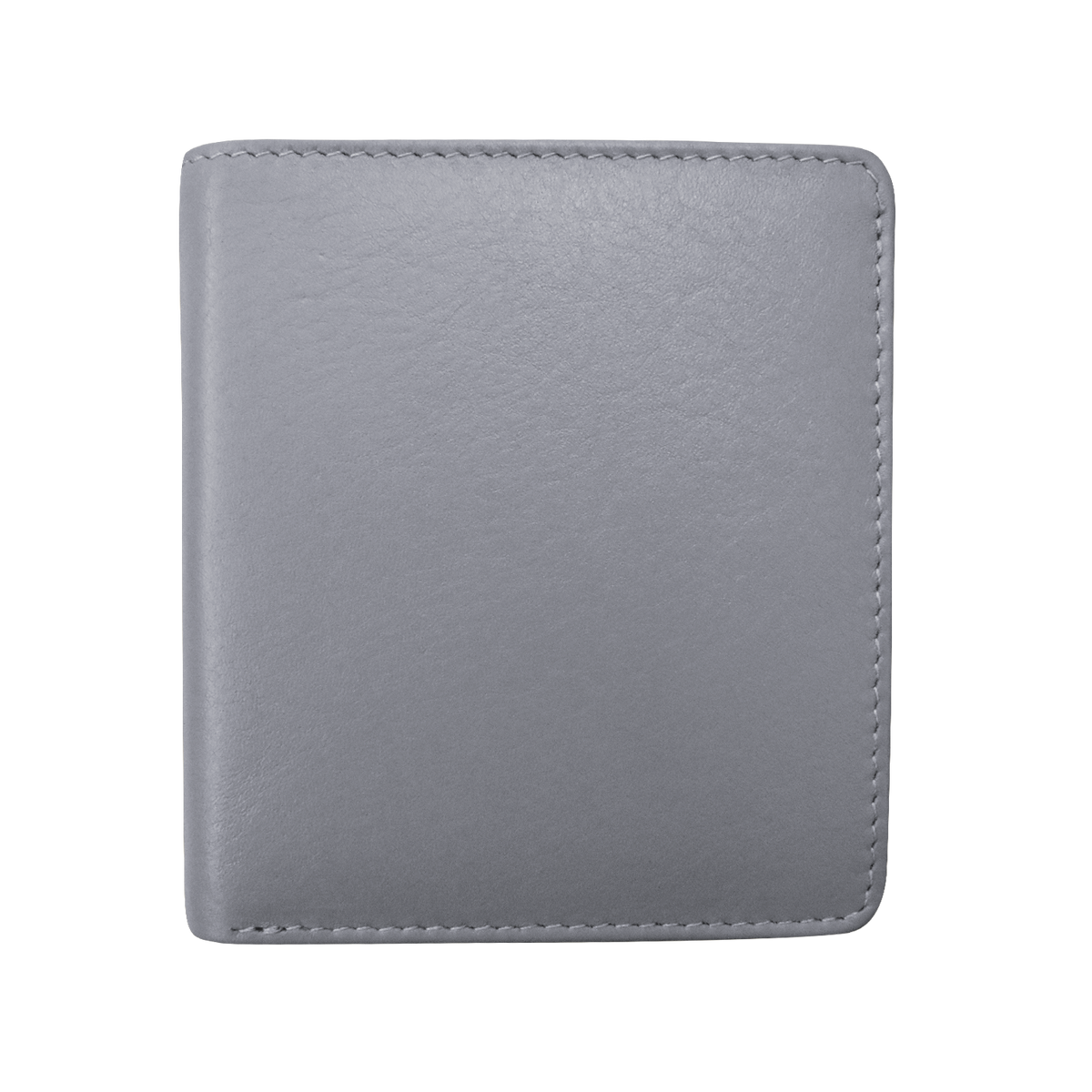 Gray leather wallet on a white background