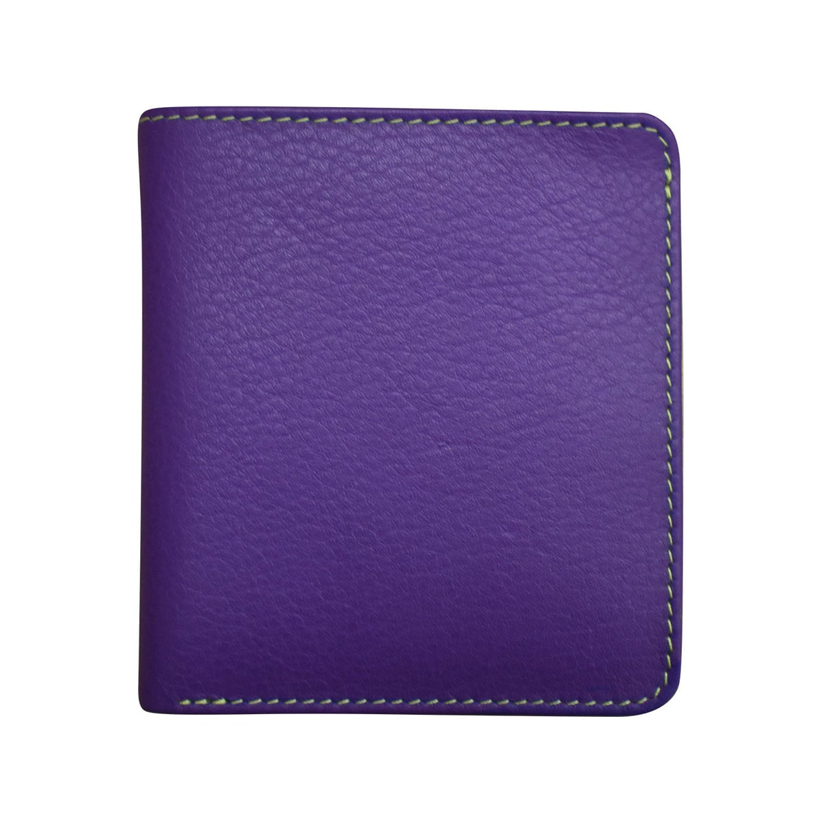 Purple leather wallet on a white background