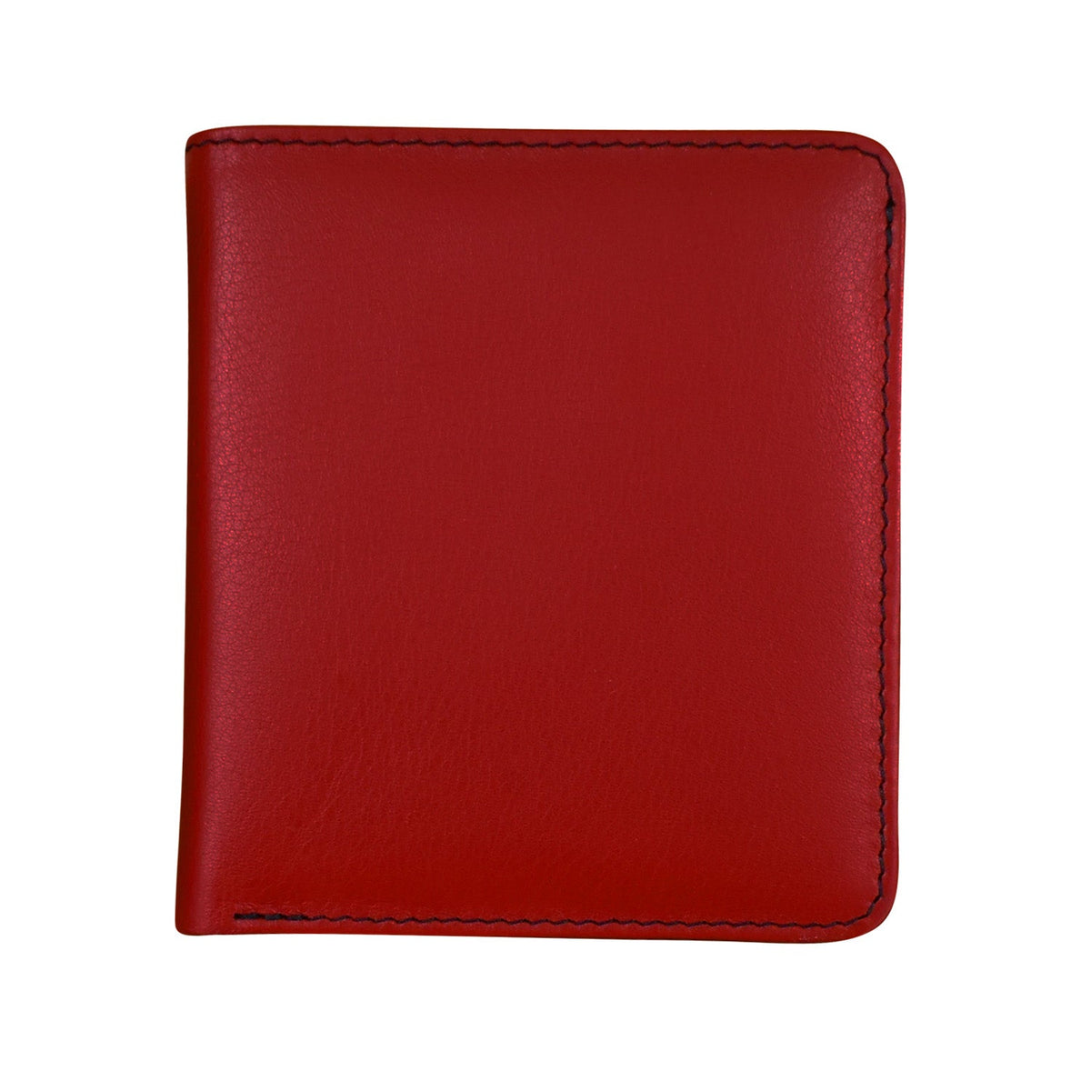 Red leather wallet on a white background