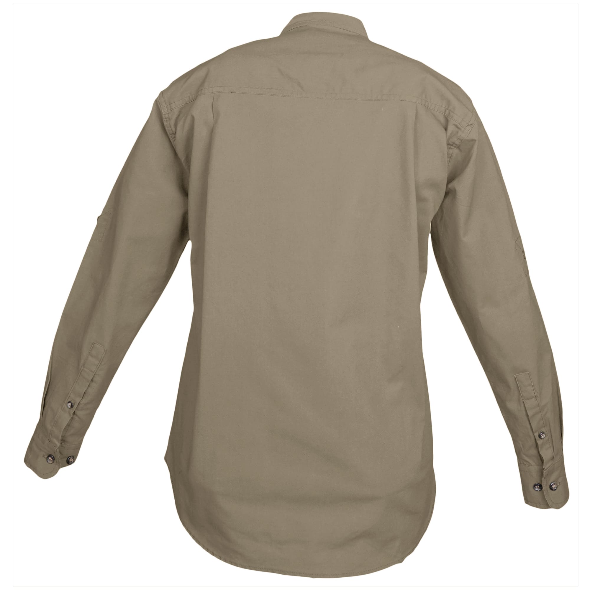 Beige long-sleeve shirt on a white background