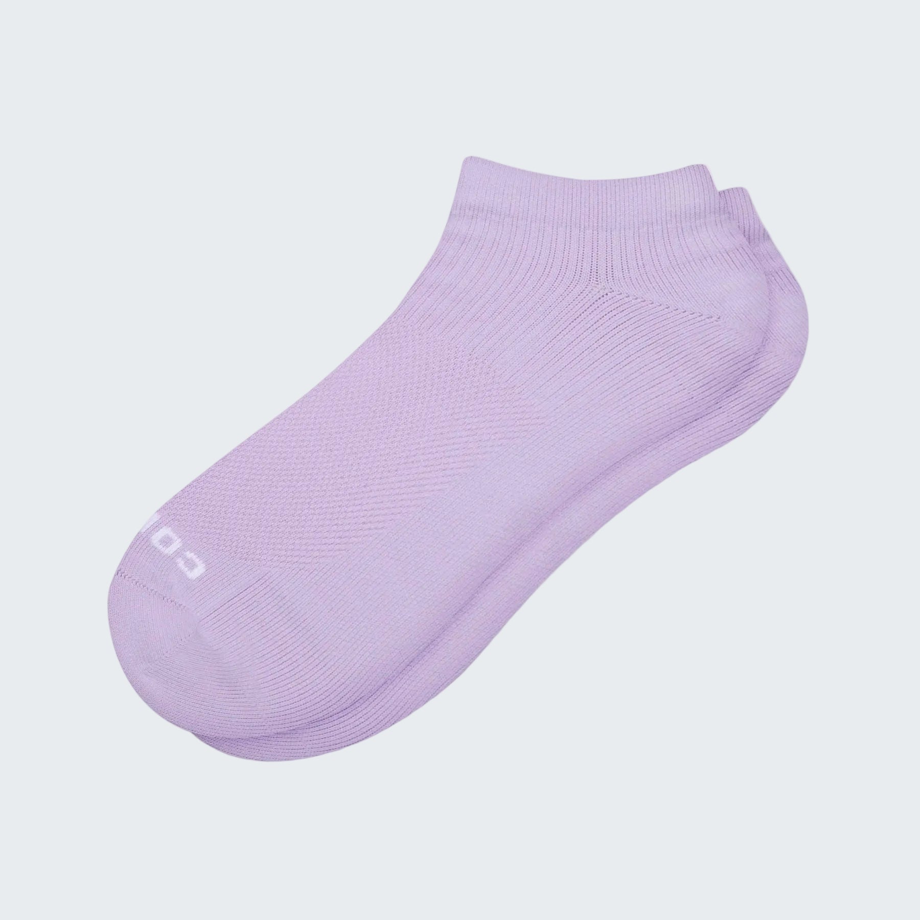 Purple ankle sock on a white background