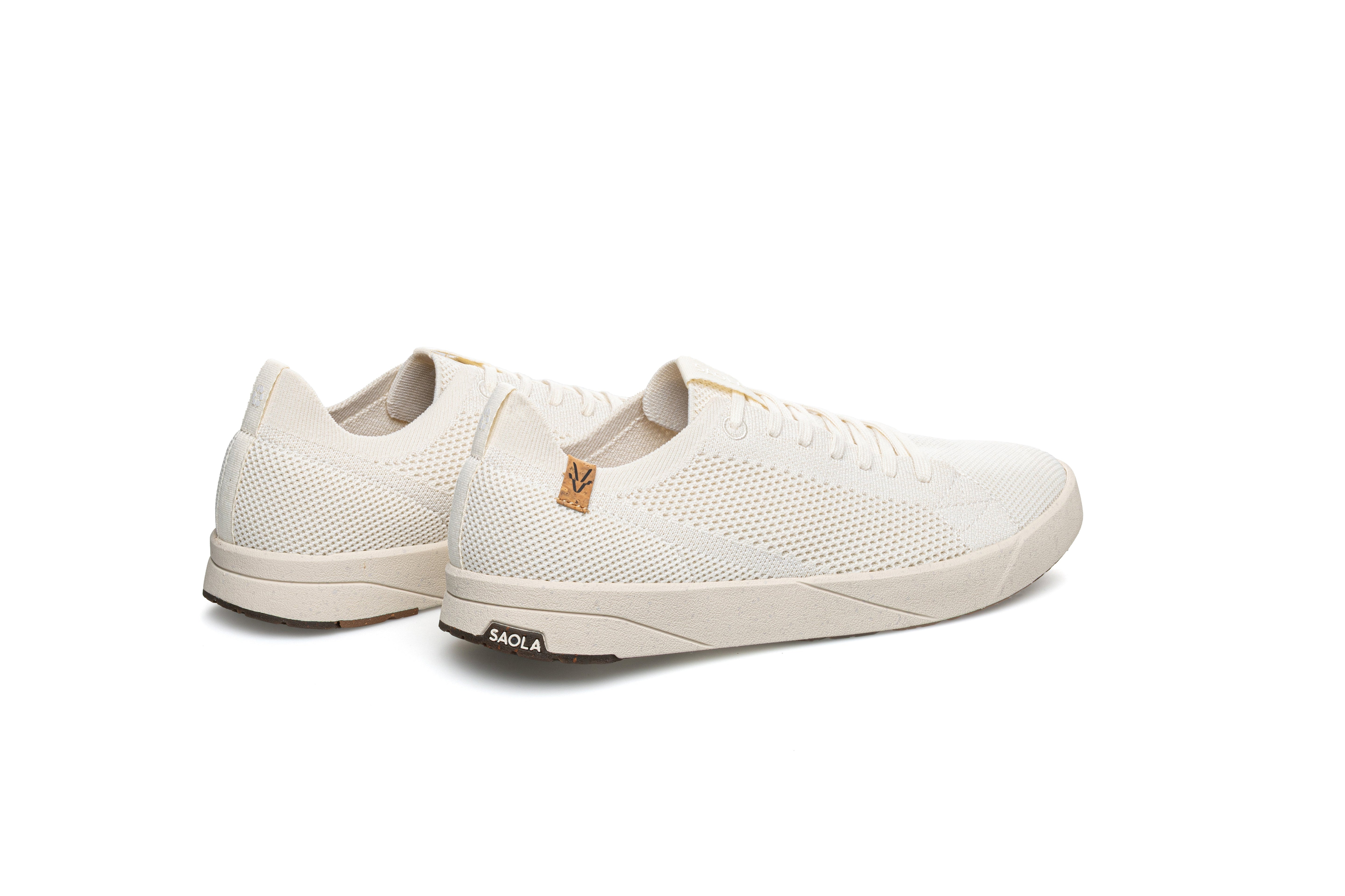 White sneakers on a white background