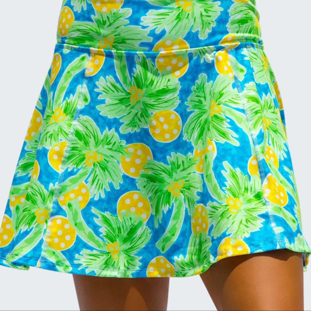 Colorful skirt with pineapple pattern on a white background
