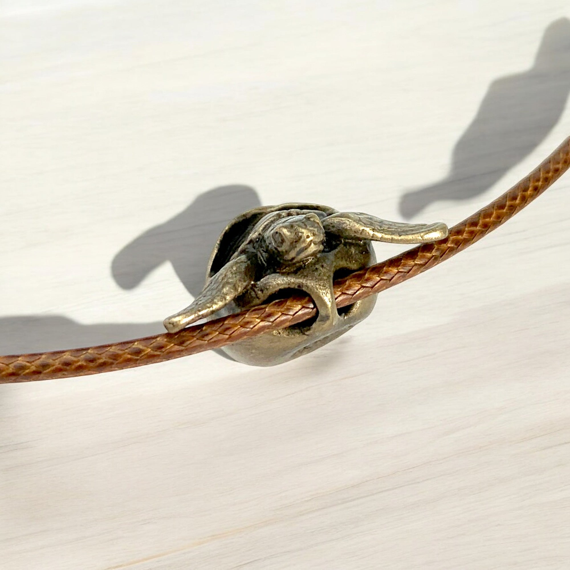 Baby Sea Turtle Necklace Antique Bronze