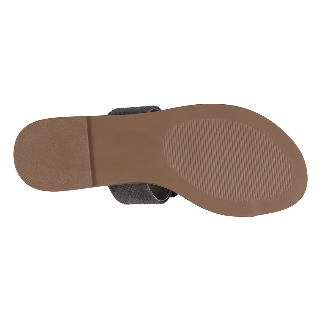 Brown sandal sole on a white background