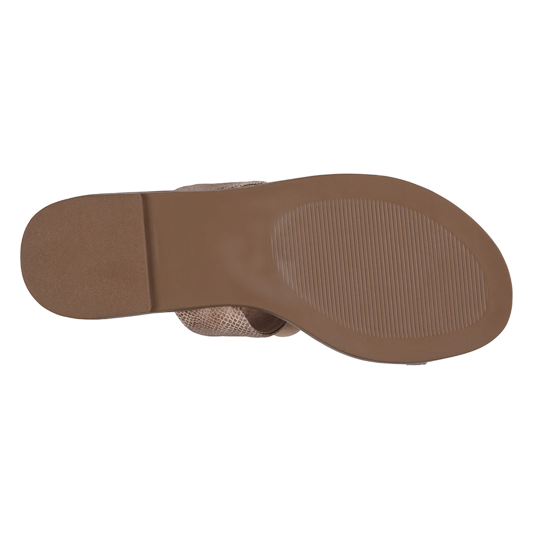 Brown sandal sole on a white background
