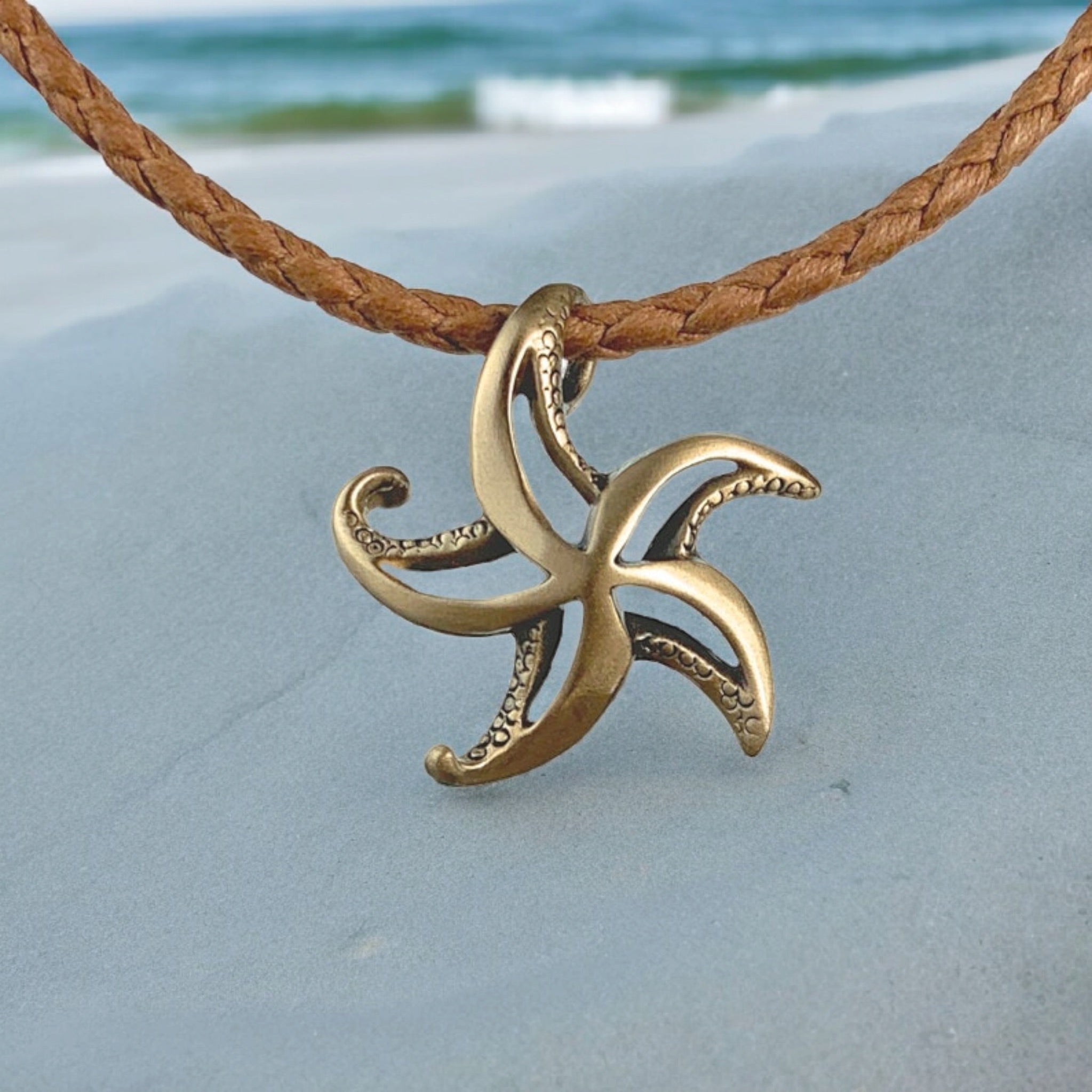 Starfish Necklace for Women Bronze