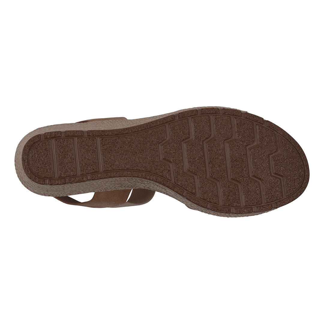 Brown sandal sole on a white background